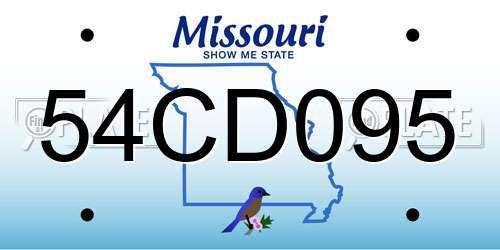 54CD095 Missouri License Plate