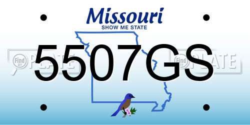 5507GS Missouri License Plate