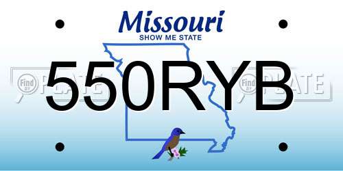 550RYB Missouri License Plate