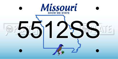 5512SS Missouri License Plate