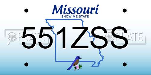 551ZSS Missouri License Plate