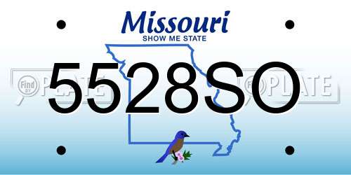 5528SO Missouri License Plate