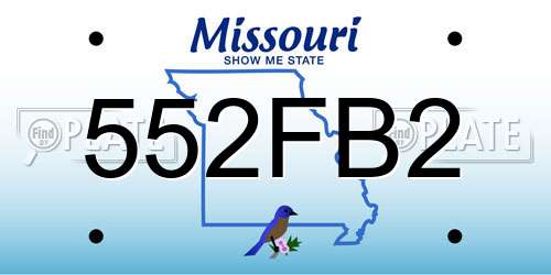 552FB2 Missouri License Plate
