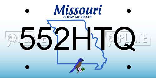552HTQ Missouri License Plate