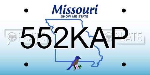 552KAP Missouri License Plate