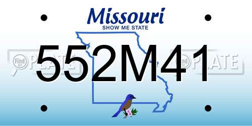 552M41 Missouri License Plate