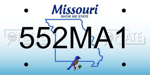 552MA1 Missouri License Plate