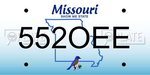 552OEE Missouri License Plate