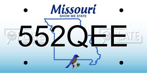 552QEE Missouri License Plate