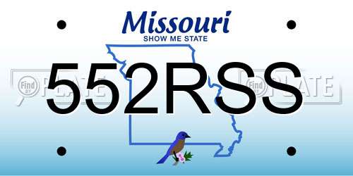 552RSS Missouri License Plate