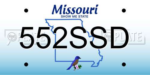 552SSD Missouri License Plate