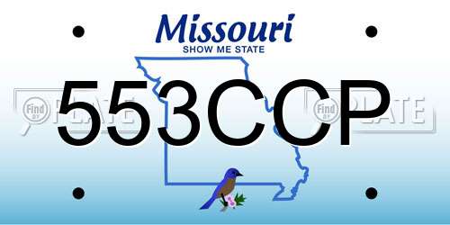 553CCP Missouri License Plate
