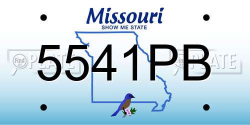 5541PB Missouri License Plate