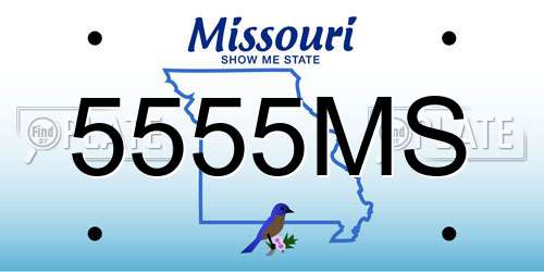 5555MS Missouri License Plate
