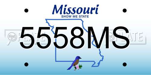 5558MS Missouri License Plate