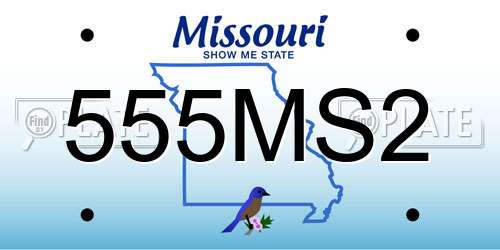 555MS2 Missouri License Plate