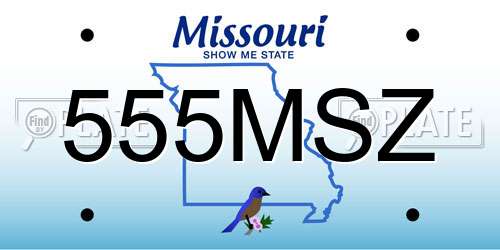 555MSZ Missouri License Plate