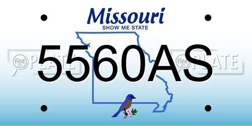 5560AS Missouri License Plate