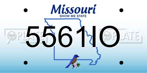 5561IO Missouri License Plate
