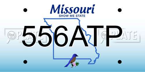556ATP Missouri License Plate