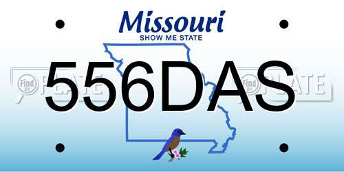 556DAS Missouri License Plate