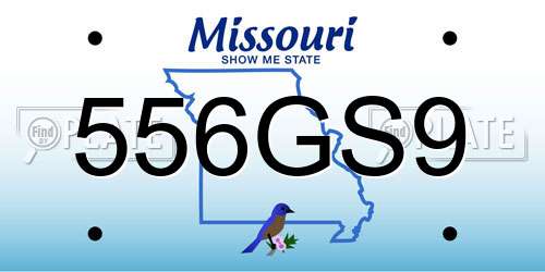 556GS9 Missouri License Plate