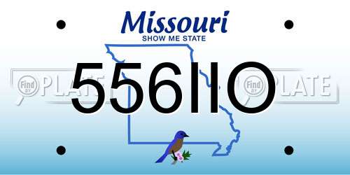 556IIO Missouri License Plate