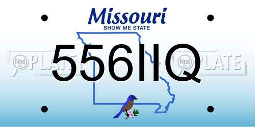 556IIQ Missouri License Plate