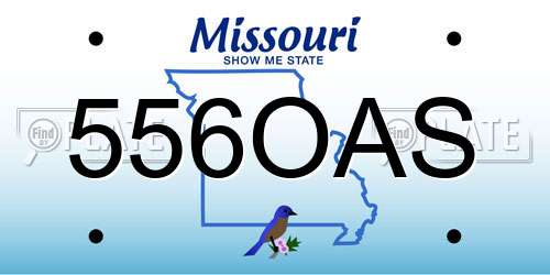 556OAS Missouri License Plate