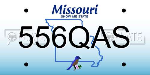 556QAS Missouri License Plate