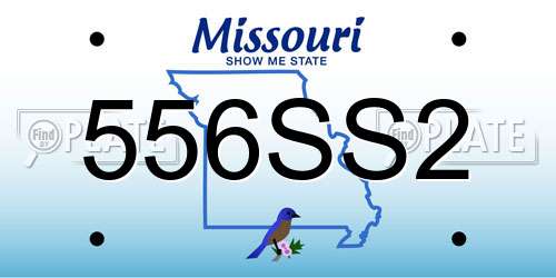 556SS2 Missouri License Plate