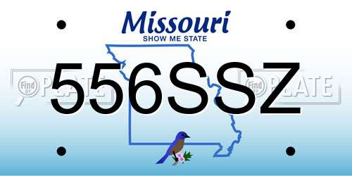 556SSZ Missouri License Plate