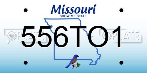 556TO1 Missouri License Plate