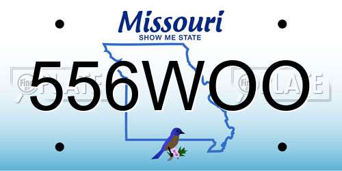 556WOO Missouri License Plate