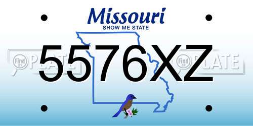 5576XZ Missouri License Plate