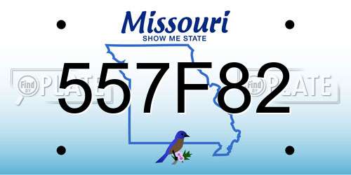 557F82 Missouri License Plate