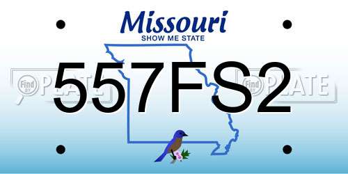 557FS2 Missouri License Plate
