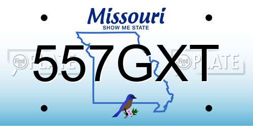 557GXT Missouri License Plate