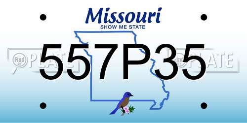 557P35 Missouri License Plate