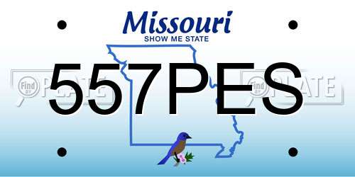 557PES Missouri License Plate