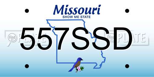 557SSD Missouri License Plate