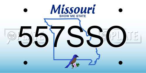 557SSO Missouri License Plate