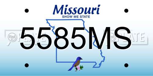 5585MS Missouri License Plate
