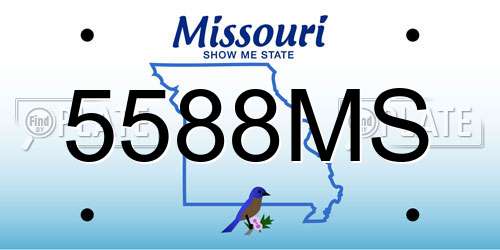 5588MS Missouri License Plate