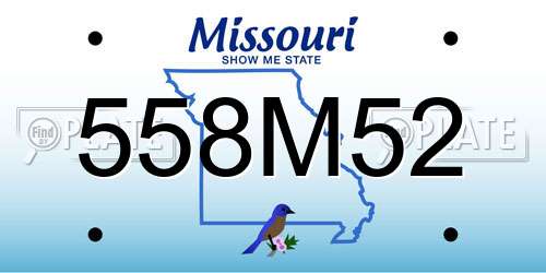 558M52 Missouri License Plate