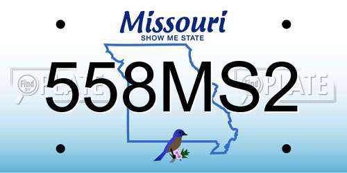558MS2 Missouri License Plate