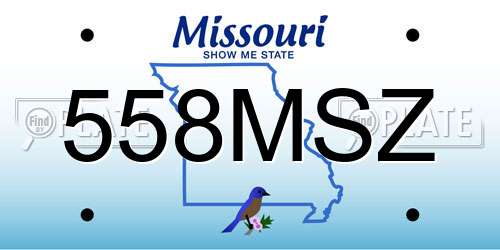 558MSZ Missouri License Plate