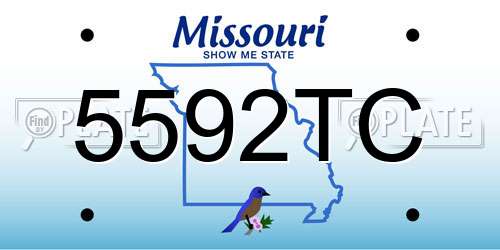 5592TC Missouri License Plate