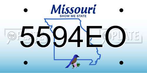 5594EO Missouri License Plate