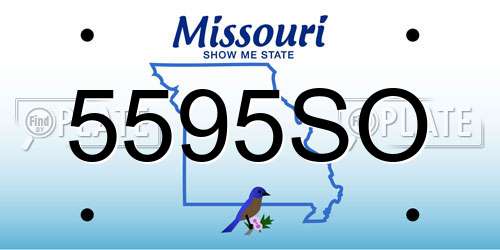 5595SO Missouri License Plate